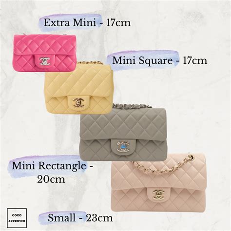 chanel bags sizes|chanel bag small size.